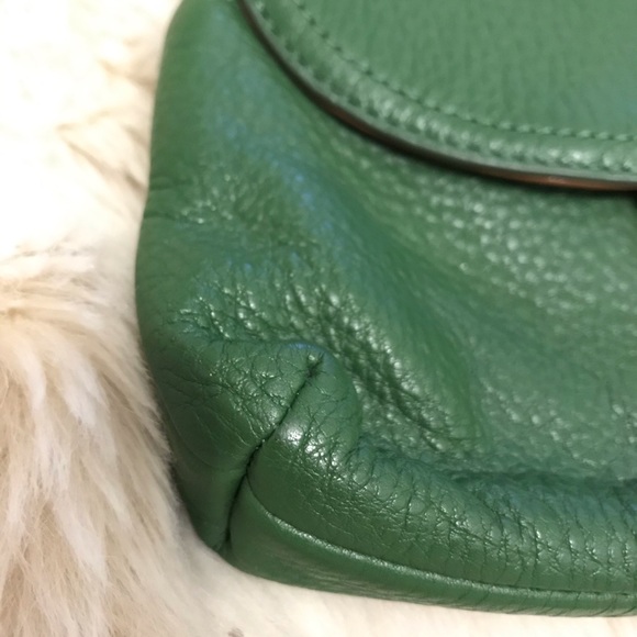 DKNY Emerald Green Leather Wristlet - Picture 3 of 8